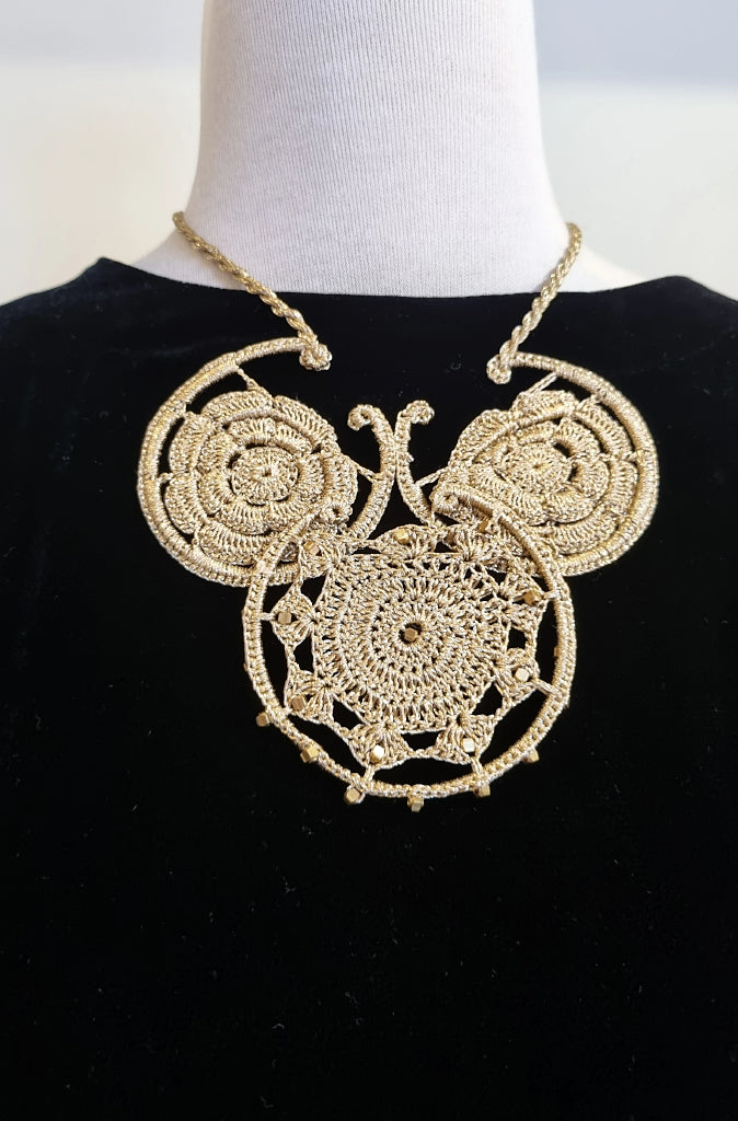 EMC Hand Crocheted Neckpiece - Wild Paisley