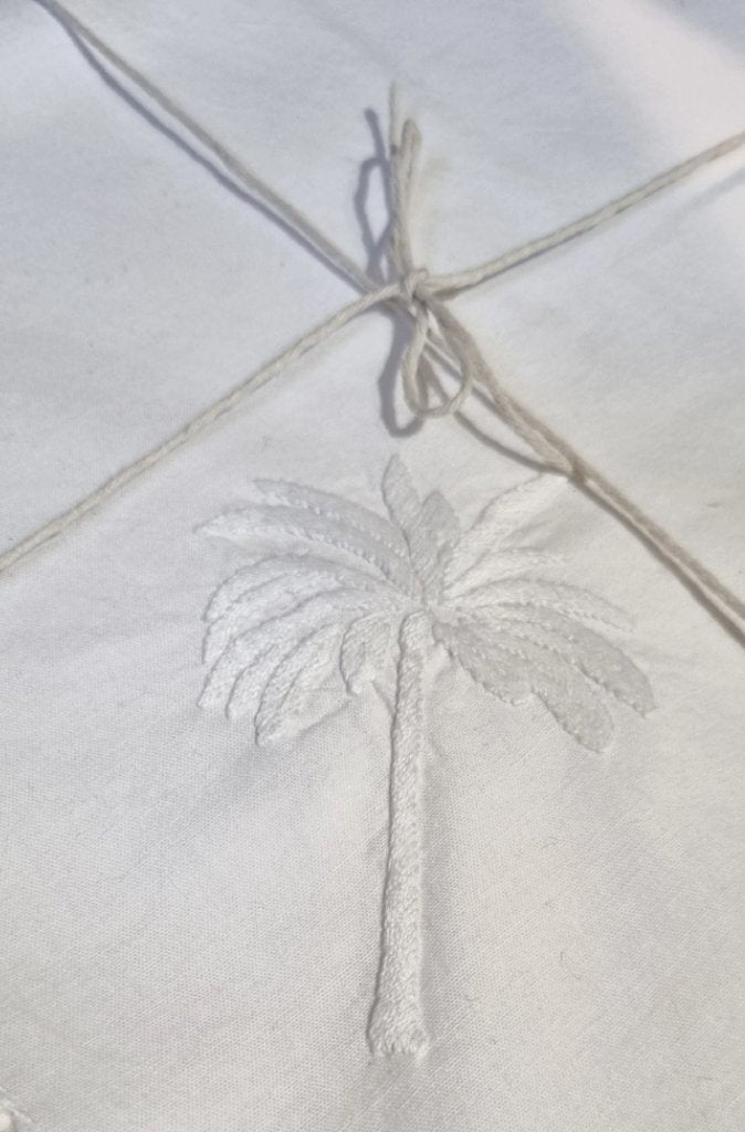 Eva Massai Embroidered Table Napkins Set of 4 Palm Tree Motif - Wild Paisley