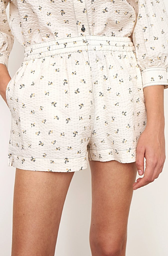 Second Female Minsk Shorts in Off White - Wild Paisley
