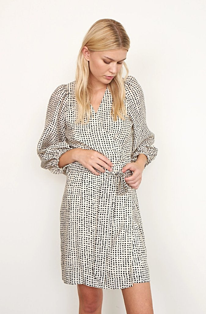 Second Female Hampshire Wrap Dress in Parchment - Wild Paisley