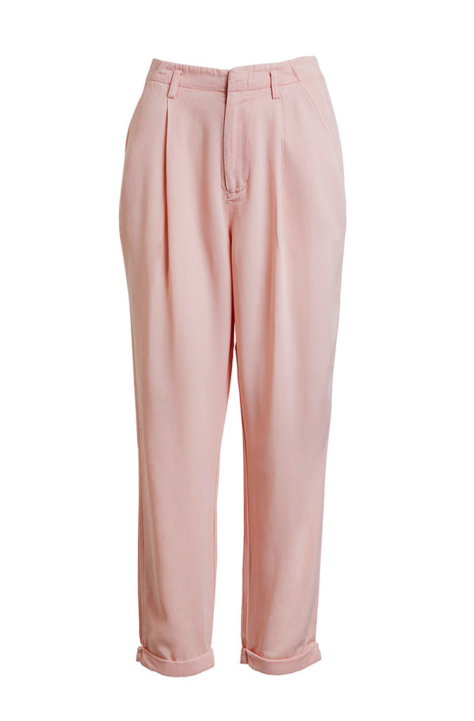 Rabens Saloner Abeline Tailored Pants in Pink - Wild Paisley