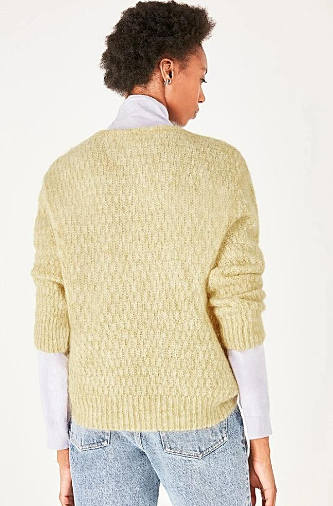 American Vintage Dolsea Round Neck Sweater in Vanilla Melange