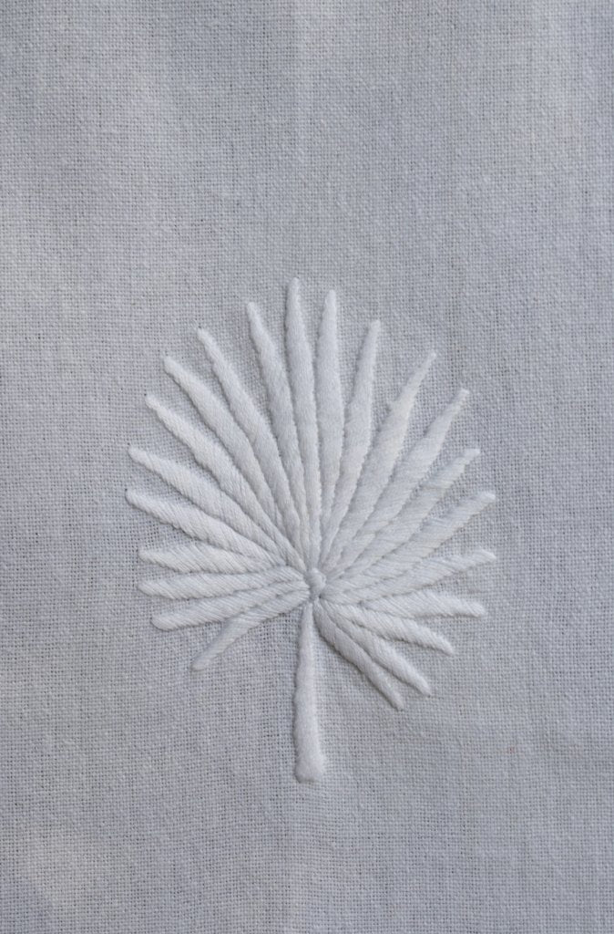 Eva Massai Creations Embroidered Bath Towel Palm Leaf Motif - Wild Paisley