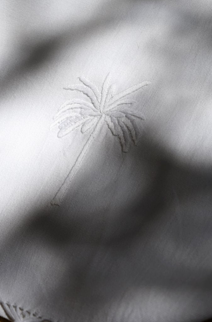 Eva Massai Creations Embroidered Hand Towel Palm Tree Motif - Wild Paisley