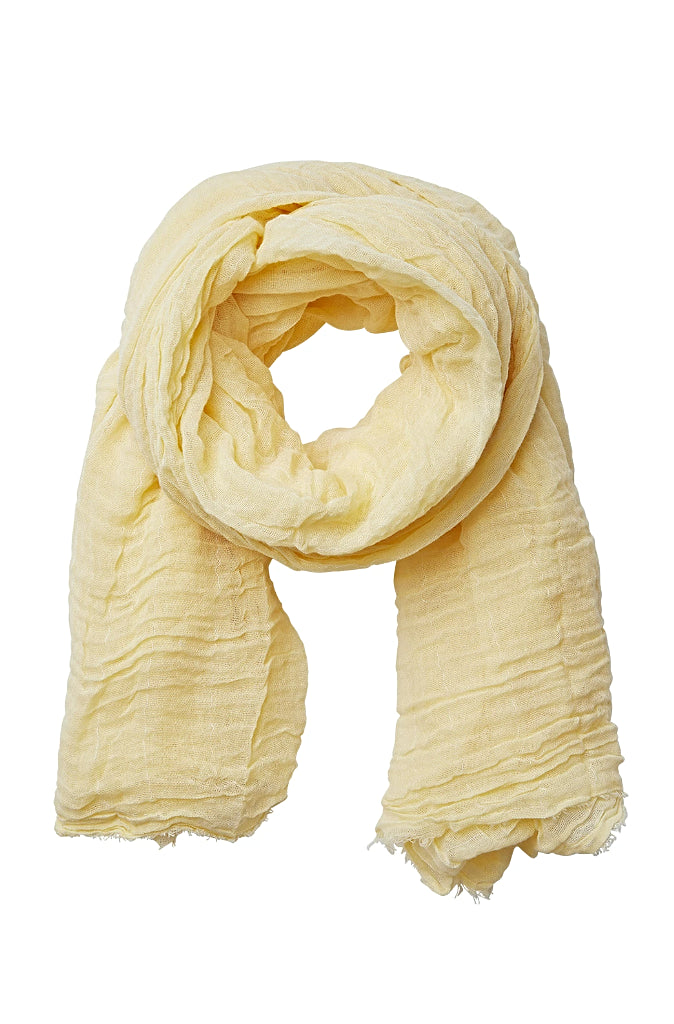 Rabens Saloner Hannah Cotton Gauze Scarf in Primrose - Wild Paisley