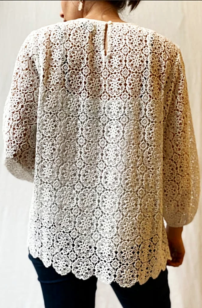 Stella Forest Laeticia Tunic Top in Ecru - Wild Paisley