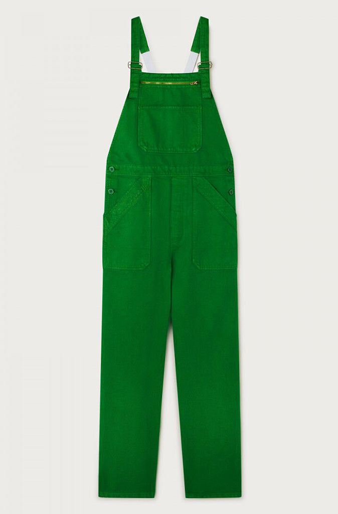 American Vintage Datcity Dungarees in Vintage Grass - Wild Paisley