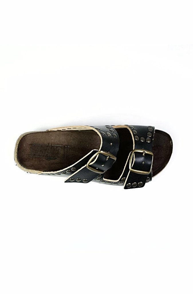 Bosabo Rivet Sandals in Black - Wild Paisley