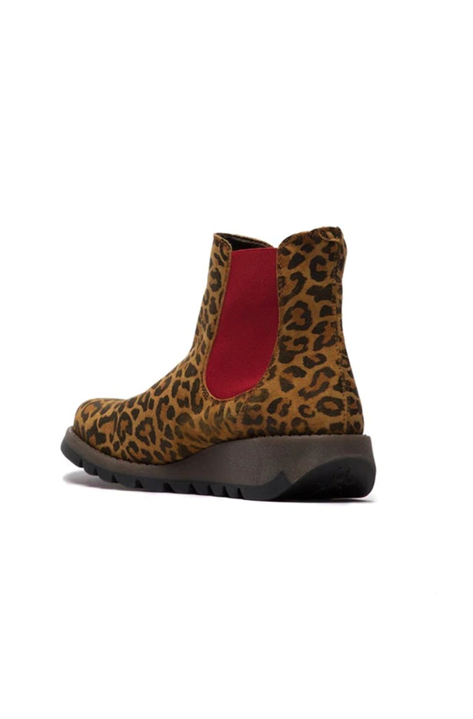 Fly London Salv Leather Boots in Cheetah - Wild Paisley